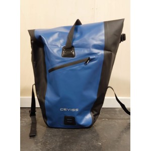Ceviss - Waterproof enkele fietstas - 30 liter - blauw / zwart