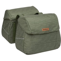 New Looxs Joli Double Nomi Double Fietstas - 37 liter - Groen New Looxs Joli Double Nomi Double Fietstas - 37 liter - Groen