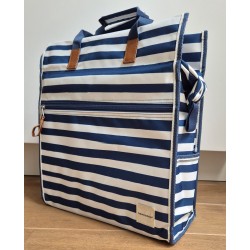 New Looxs Lilly Shopper Gestreept Fietstas - 18 liter – Blauw Wit New Looxs Lilly Shopper Gestreept Fietstas - 18 liter – Blauw Wit