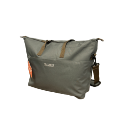 Traveler Kos – Enkele Fietstas – Shopper & Schoudertas – Afneembaar – Grijs